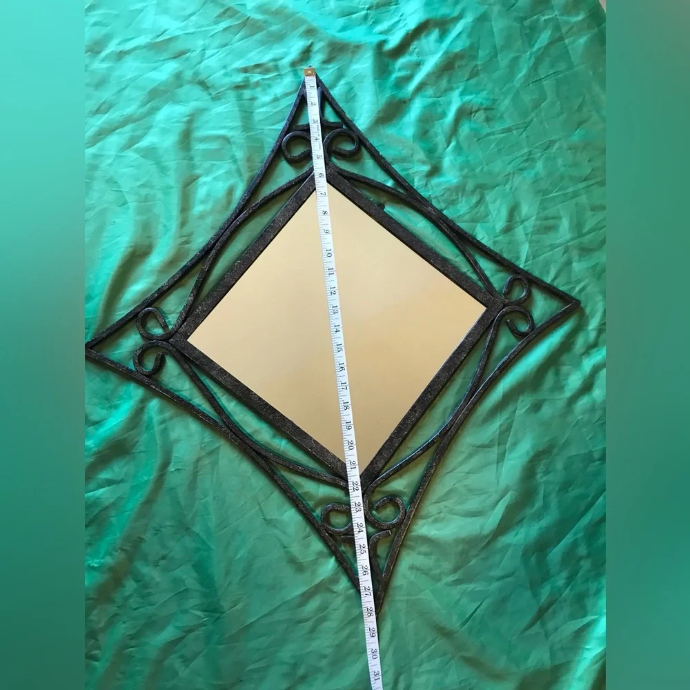 Black Diamond Shaped Wall Mirror Accent Mirror